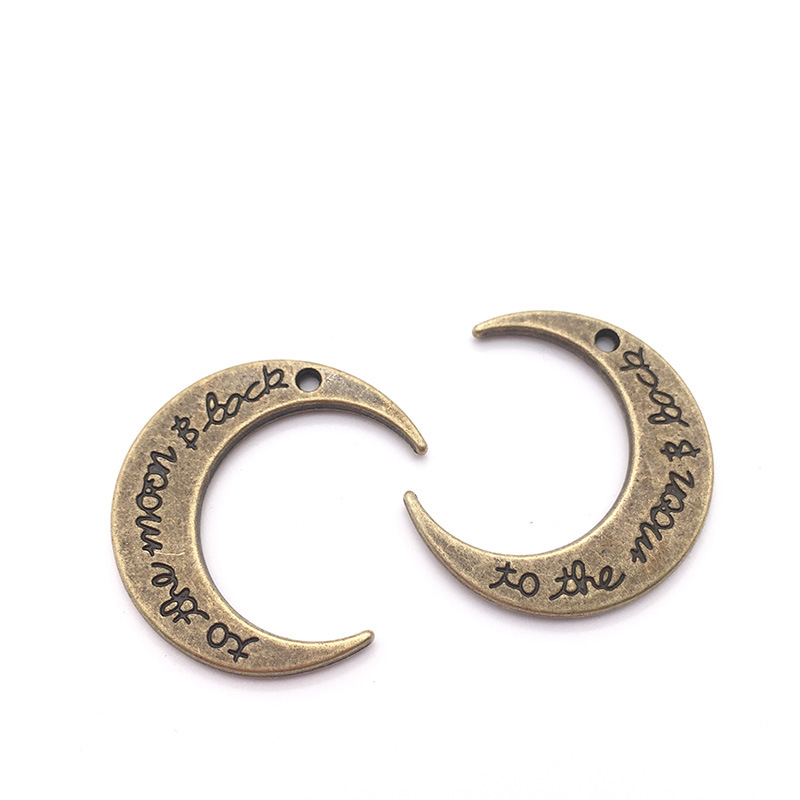 Directo de fábrica DIY accesorios de la joyería de la aleación de la vendimia Hollow Moon Star colgante material colgante hecho a mano