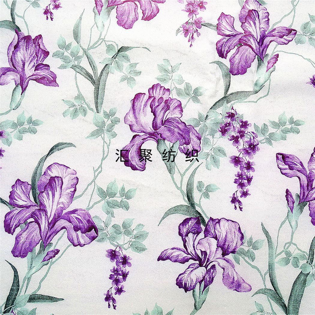 油墨印花 皮革印花 3D立体印花 pu/pvc皮革印花 新款彩绘花朵印花