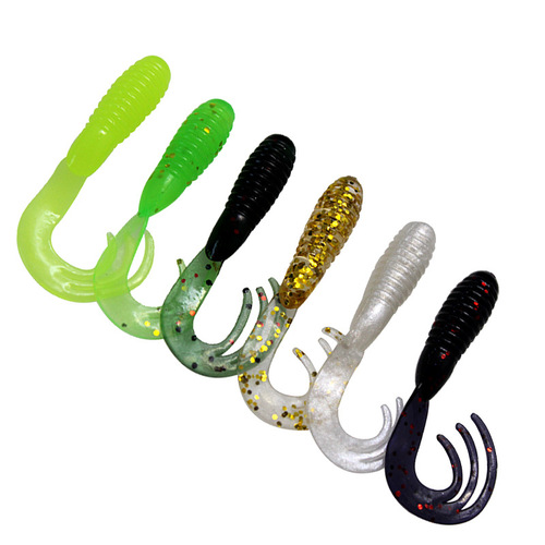 Lures: Little Sprite Soft Bait Worm Grub 4cm 0.7g, Triangular Tail Grub Single Tail Grub, Crucian Carp, Perch, Fake Lure