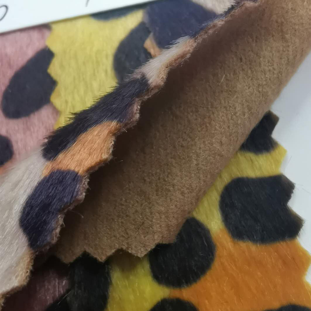 胎牛毛 豹点 鞋材箱包面料 植绒 厂家现货直销
