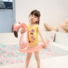 Factory direct supply 70 thick inflatable children's sequined firebird unicorn swimming ring inflatable water ring armpit ring