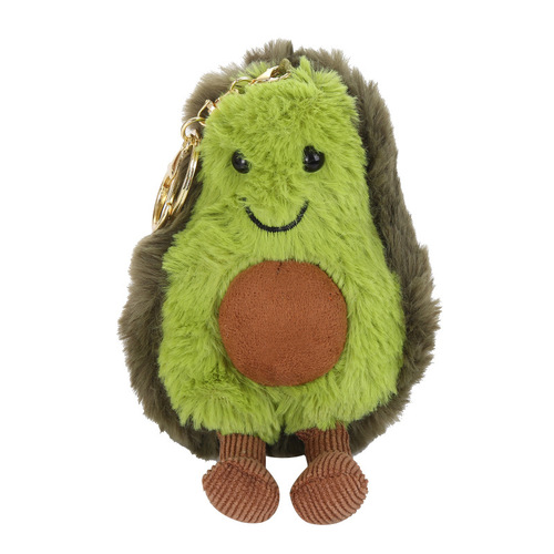 Avocado internet celebrity doll pendant, ugly plush toy, pineapple doll keychain, fruit backpack pendant