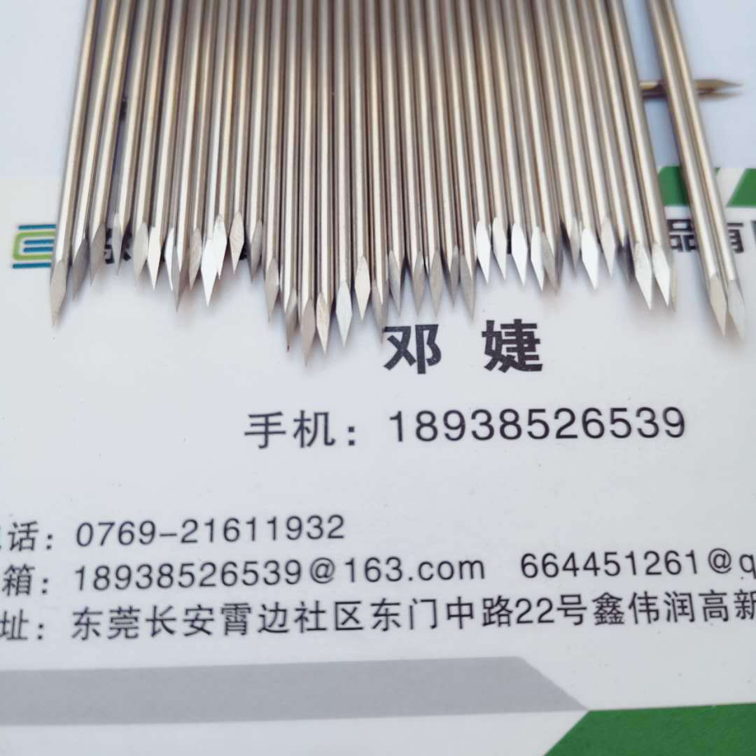 不锈钢实心针加工  医用穿刺三菱引流克氏针 单双头多面磨尖加工