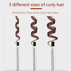 Men's and Women's Ultra-Fine Curling Wand for Short Hair, Teddy Wave Style—Small, Mini 9mm Design for Voluminous Woolly Curls, Electric Hair Styler with Curling Rod