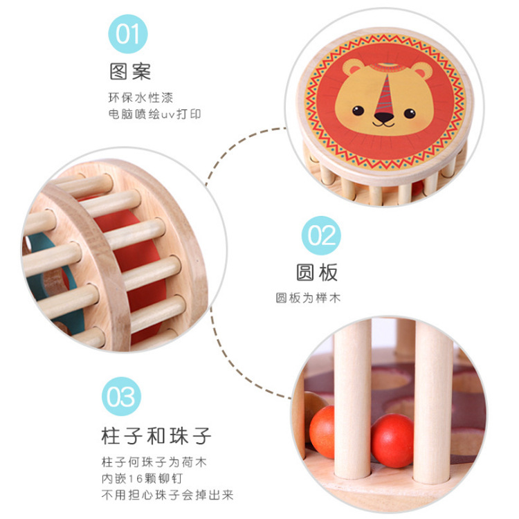 Seguimiento de la Visión Entrenamiento sonajero educación temprana niños educativos bebé práctica dedo poder bebé ejercicio agarre juguete verano invitado campana