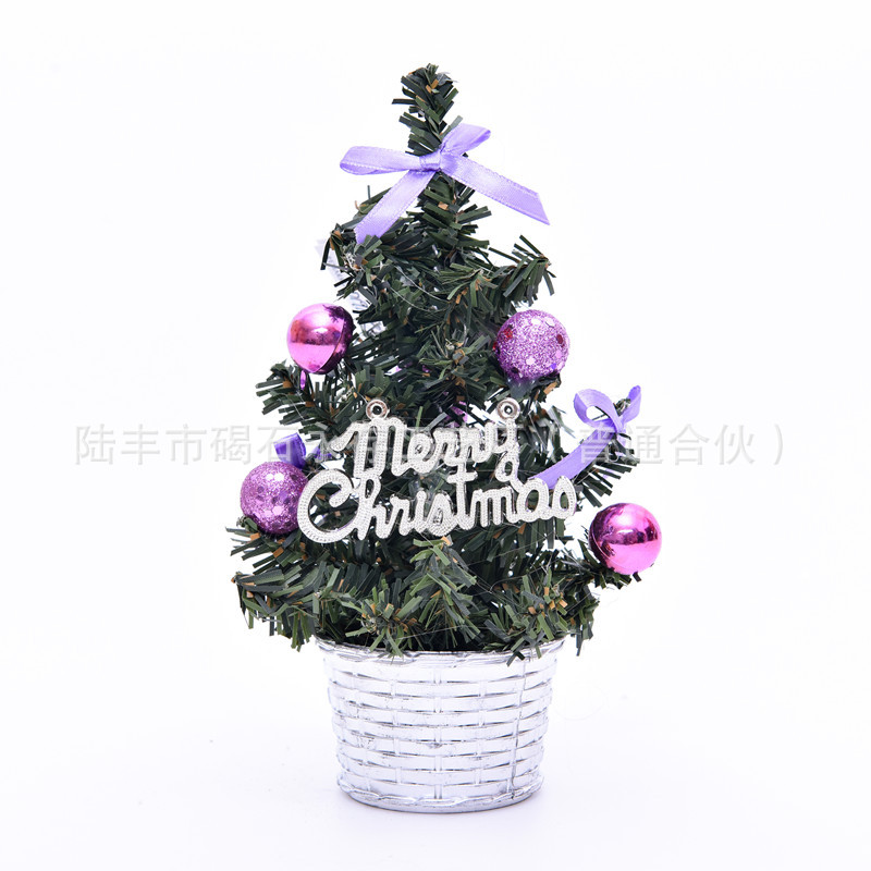 Navidad árbol decoración fábrica directa mini árbol artificial decoraciones familia Navidad regalos 20cm