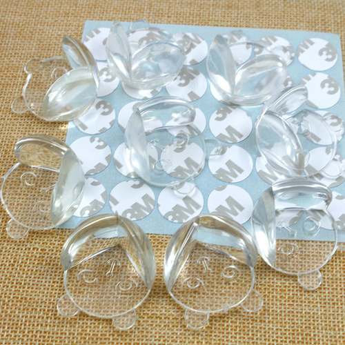 Transparent anti-collision spherical table corner protective cover Baby safety table and chair table corner bear silicone anti-collision corner