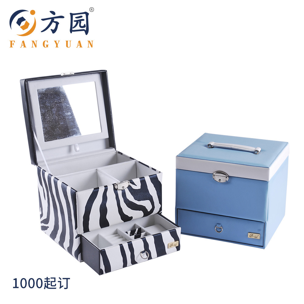厂家供应珠宝首饰盒 高档皮质花纹首饰盒