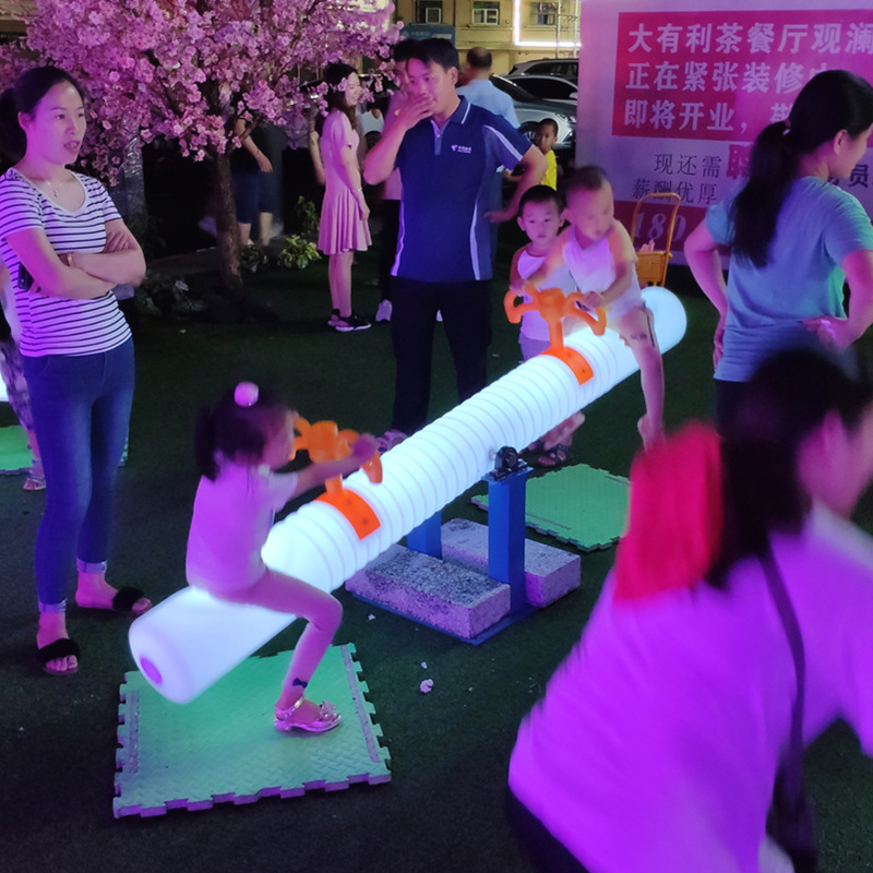 LED outdoor lighting swing Moon Park Playground Square Event Colorful remote control lights Festival circle hanging chair