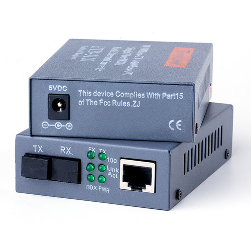 A pair of HTB-3100AB-25KM external single-mode single-fiber fiber optic transmitter/receiver, optical-electrical converter