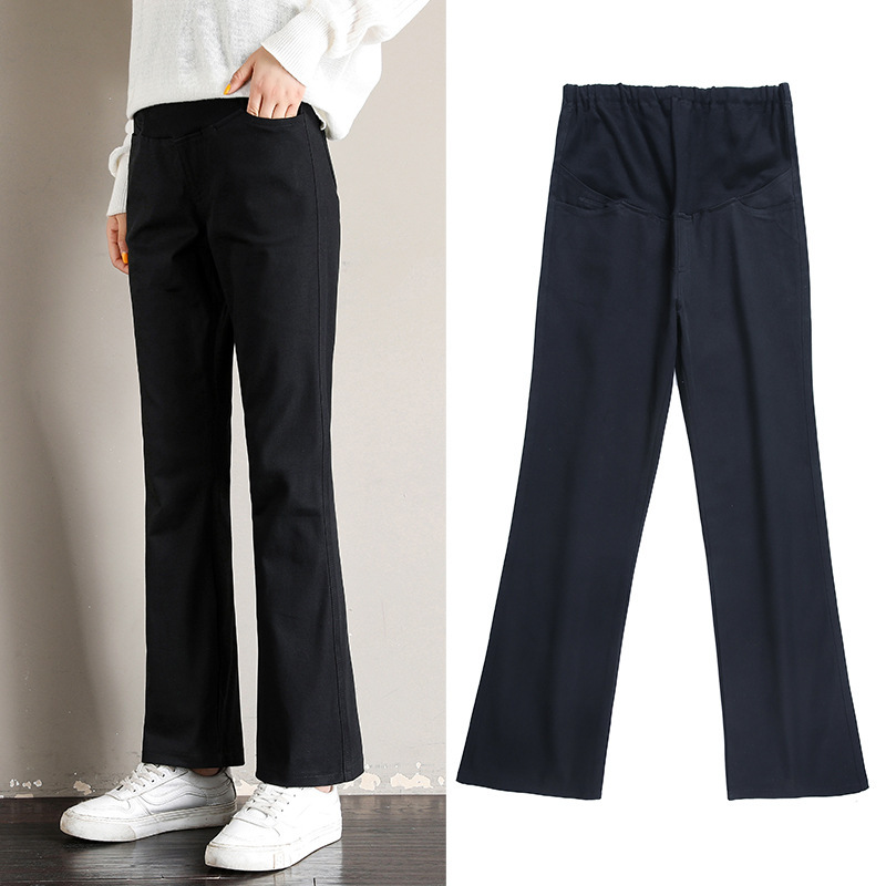 Cross-Border Pregnant Women's Belly Support Slightly Spicy Cotton Pants, Fashionable Outer Wear, Professional Suit Pants, Loose Casual Suit Pants 5819