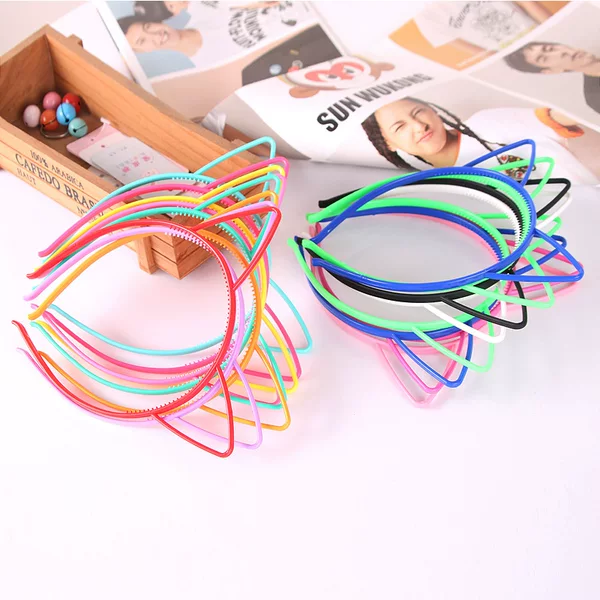 Children's Accessories Korean Style Plastic Headband Abs Headband Animal Cat Ear Headband Source Factory Cute
