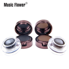 MusicFlower 跨境热卖眼线膏眉粉二合一持妆显色不晕染黑棕双色