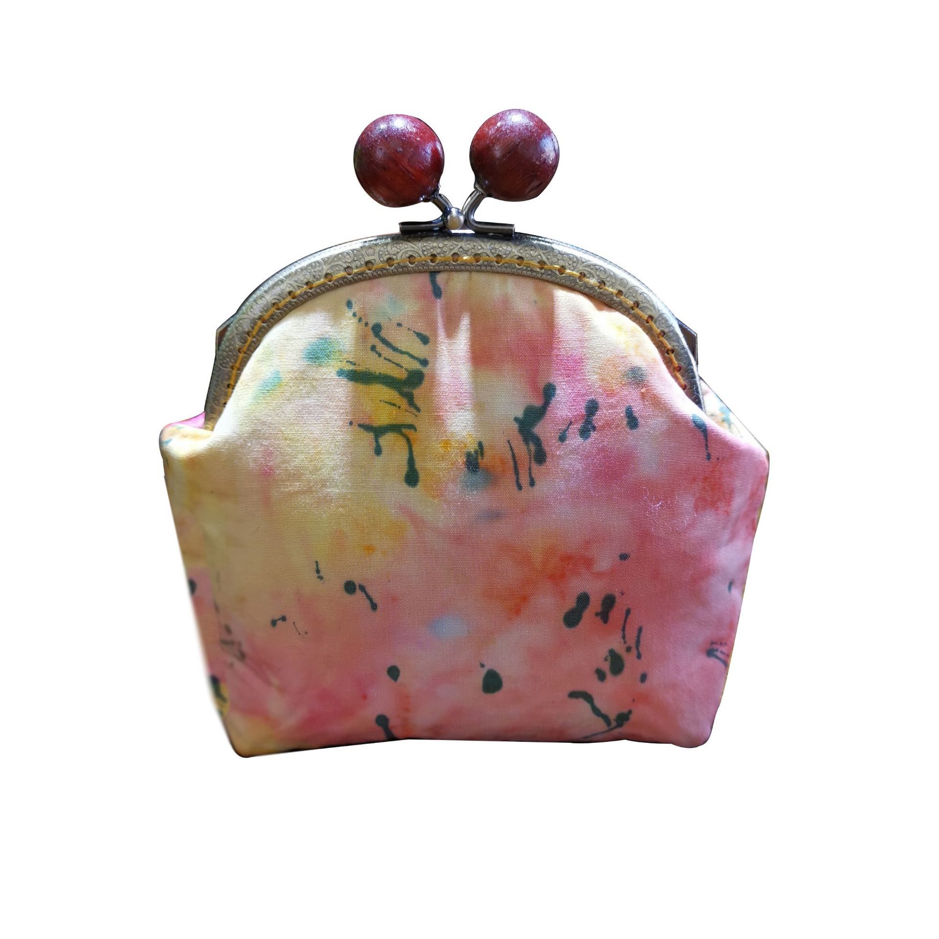 Nuevo estilo creativo hecho a mano diy billetera boca bolsa de oro bolsa de almacenamiento de material auto-bordado bolsa de patchwork bolsa de mensajero