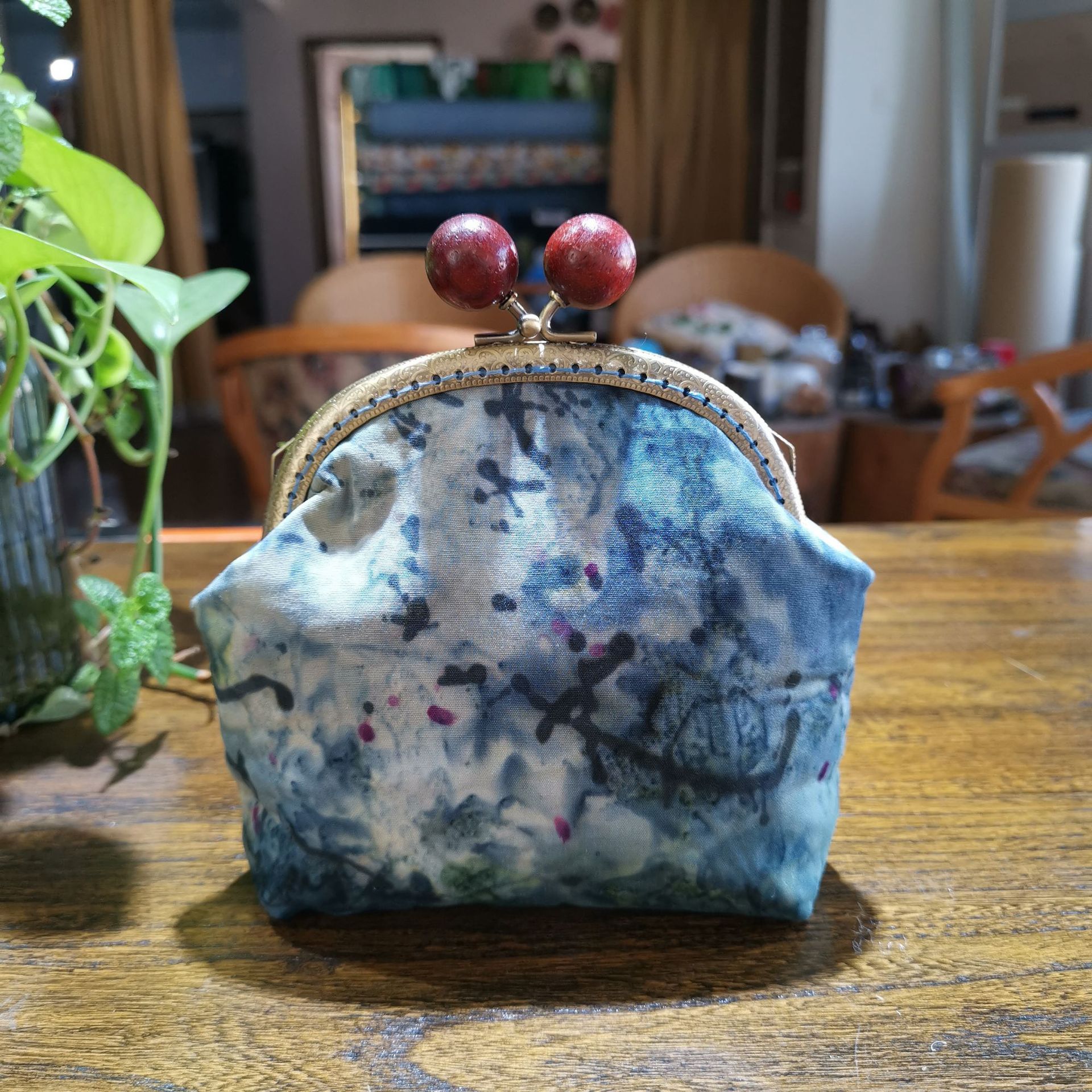 Nuevo estilo creativo hecho a mano diy billetera boca bolsa de oro bolsa de almacenamiento de material auto-bordado bolsa de patchwork bolsa de mensajero