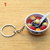 Chinese realistic keychain, blue and white food play, props, Chinese style, internet celebrity, 4cm, wholesale