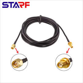 SMA-K转SMA-J转接线 RG174线缆加工 SMA公头转SMA母头RF cable