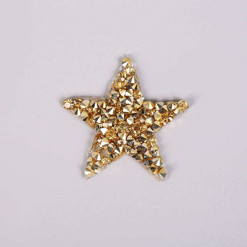 兆顺 Pentagonal hot diamond hot diagram, gel pattern cloth, shoe hat, bag, clothing auxiliary material hot melt glue network patch