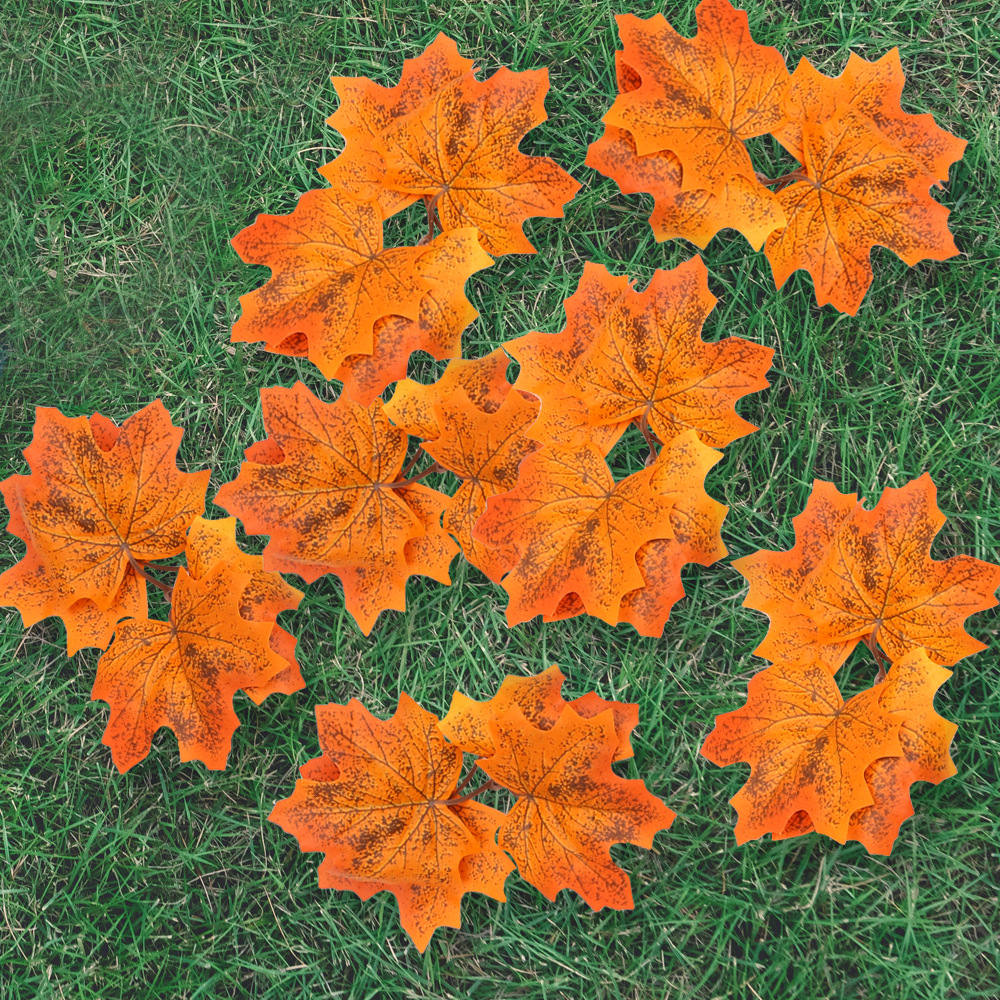Artificial hoja de arce ramas cebolla orquídea Rosa girasol flor DIY hecho a mano accesorios fotografía decorativa