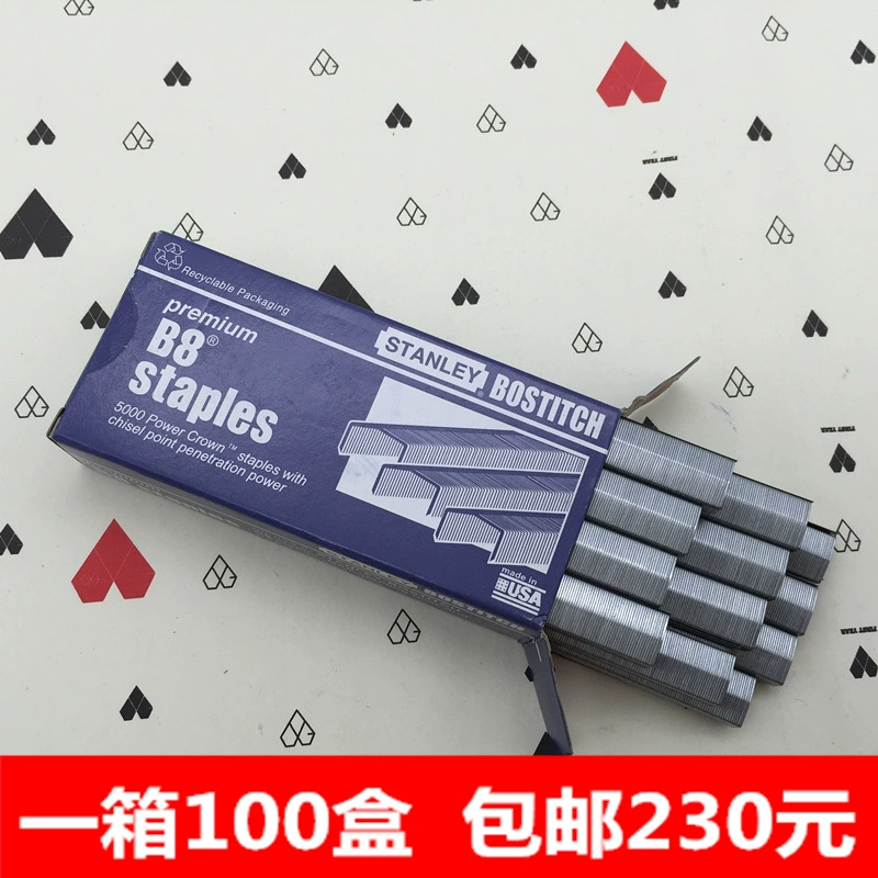 100 коробок/цена, бесплатная доставка, STANLEY 2115, твердость, прочная и прочная Скоба B8, Арка B8, игла