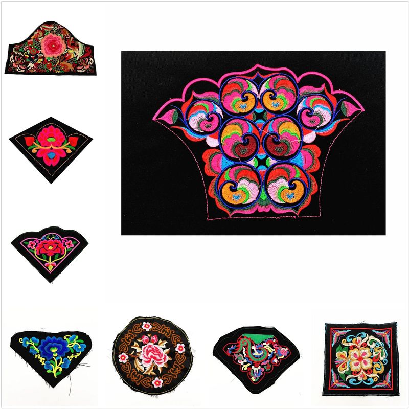 Ethnic Style Pattern Embroidery Embroidery Cap Sleeve Patch Applique Neck Embroidery Wrist Decoration Accessories Cloth Paste