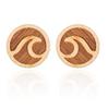 Fashionable earrings stainless steel, wavy accessory, city style, European style, simple and elegant design, wholesale