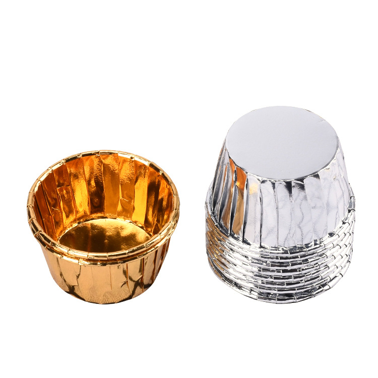 Vasos para helado engrosados con revestimiento dorado y plateado, vasos grandes con tapa enrollable, 5039 vasos para muffins, vasos para hornear a alta temperatura, soportes para vasos de muffins. image 7