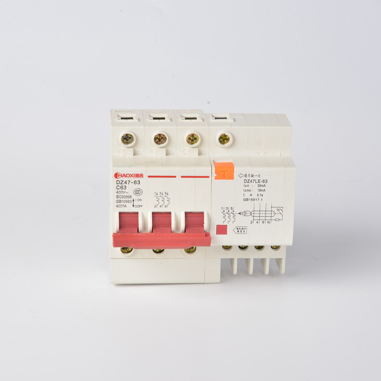 厂家批发DZ47LE-633P+N家用漏电断路器短路过载保护手提箱专用