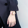 Small square retro fashionable watch for leisure, simple and elegant design, Korean style, thin strap