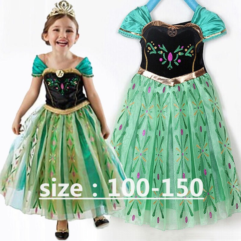 European and American daughter children's clothing COSPLAY cartoon Frozen princess Elsa dress Christmas costume