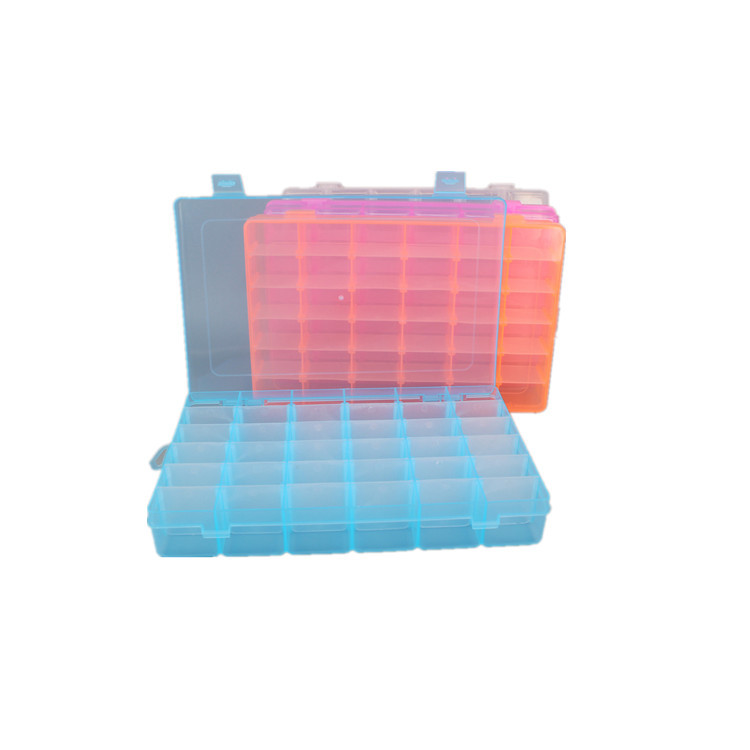 PP transparente 36 joyería autopartes rectángulo almacenamiento de componentes electrónicos caja de almacenamiento caja de plástico caja de embalaje