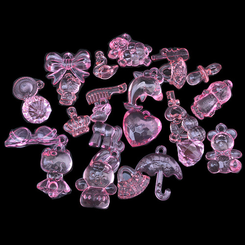 DIY children's imitation crystal gem toy animal character big diamond girl plastic beads play house pendant