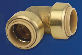 1/2" Elbow push to connect美标快插无铅黄铜弯头