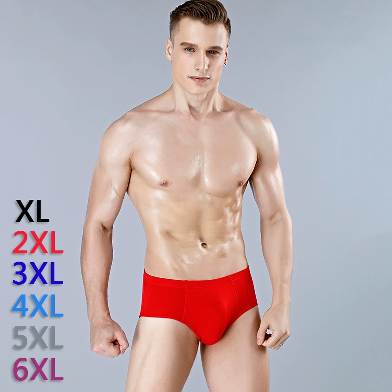 6 ярдов бамбукового волокна среднего и пожилого возраста отец плюс размер нижнее белье мужские брюки большой толстый парень свободные треугольные трусы