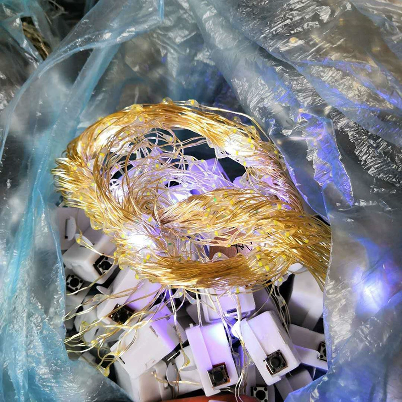 LED-гирлянда три-щит с мигающей световой линией, маленький белый ящик со светом, бокс, цветочный подарок ко дню святого Валентина, завесной гирляндный провод