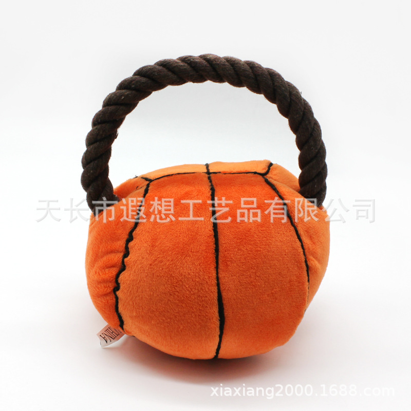 Orange cotton rope basketball