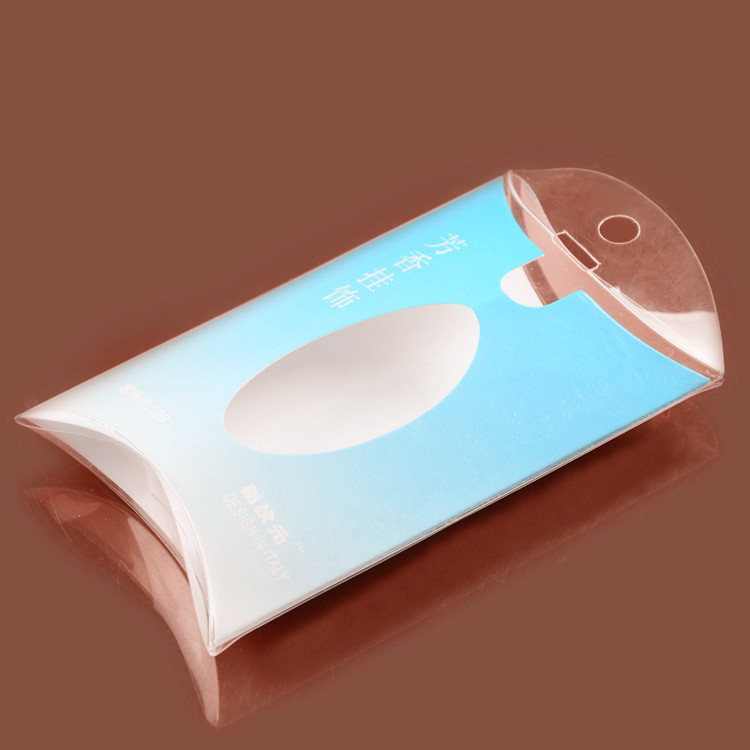 厂家直销 透明元宝盒 PVC枕盒 橡皮筋包装盒 枕头型盒子