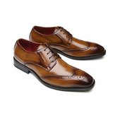 Частный обычай 2025 новый стиль Brock Oxford Derby Shoes Formal Leather Shoes Men's Fashion's Gentleman's Office