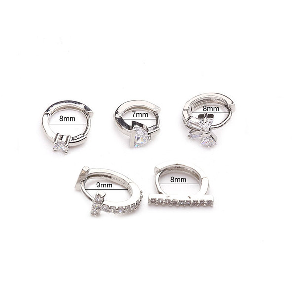 earrings with zircon