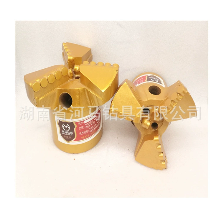 Оптовые почтовые расходы 130 мм добыча угля Алмазный композитный PDC трехкрылый вогнутый сверло без сердечника