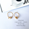 Design metal fashionable copper earrings, accessory, European style