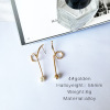 Design metal fashionable copper earrings, accessory, European style