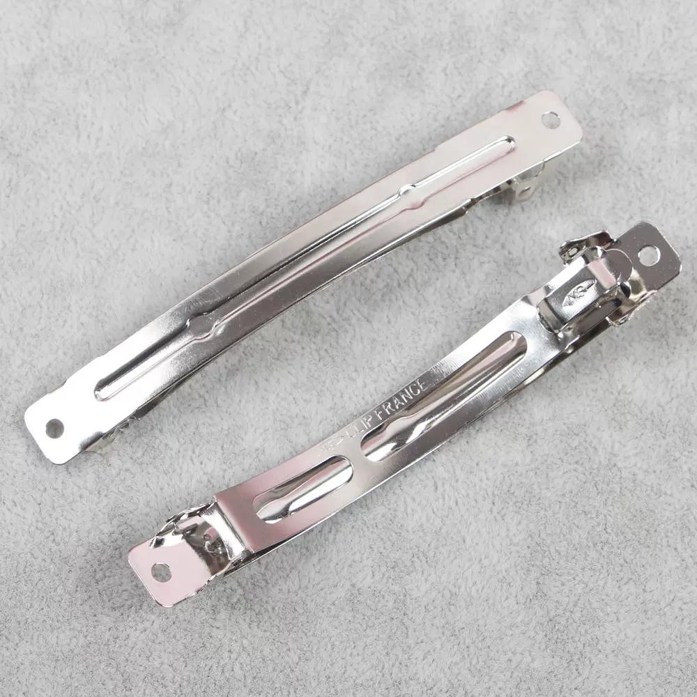 广东夹10CM扁夹宽2片钢夹发夹自动夹 弹簧夹厂家直销 DIY饰品配件