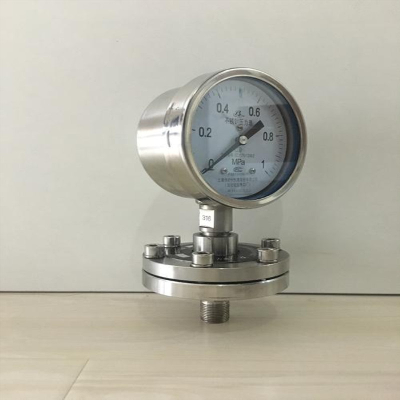 YTP-100隔膜压力表YPF-100膜片压力表红旗春江仪川鹳山江南布莱迪