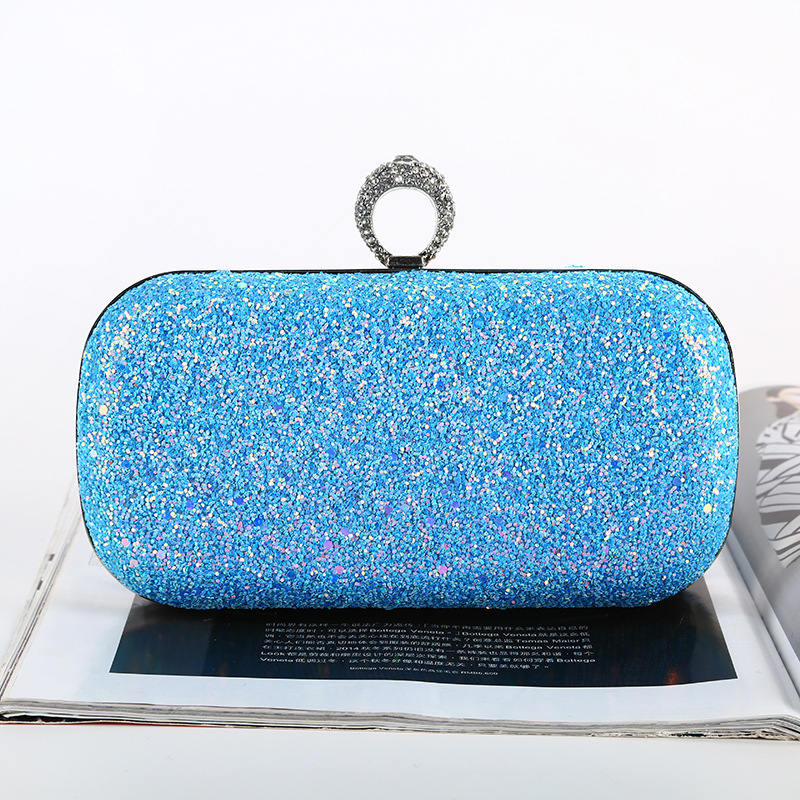 Bolso de noche transfronterizo europeo y americano brillo bolso de noche colorido moda inconformista fiesta cena bolsa de embrague