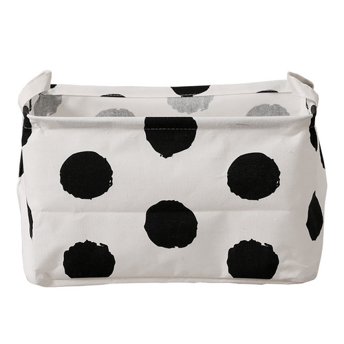 Desktop storage basket cotton and linen folding toy storage box household waterproof dirty clothes storage basket basket dropshipping