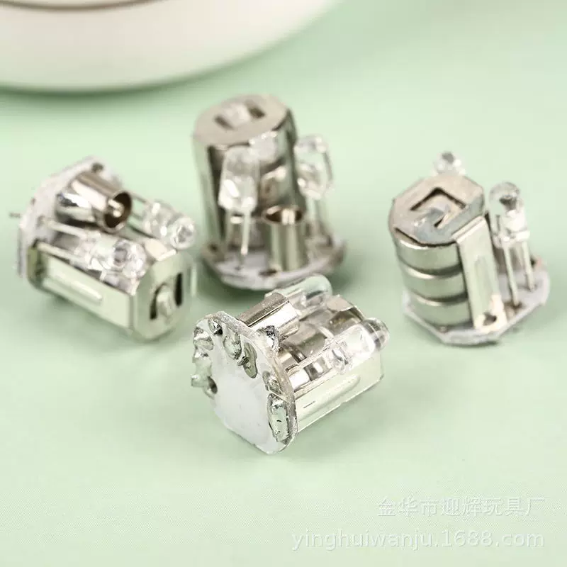 振动发光跳跳球led闪光陀螺机芯发光发光器礼品笔配件炫光