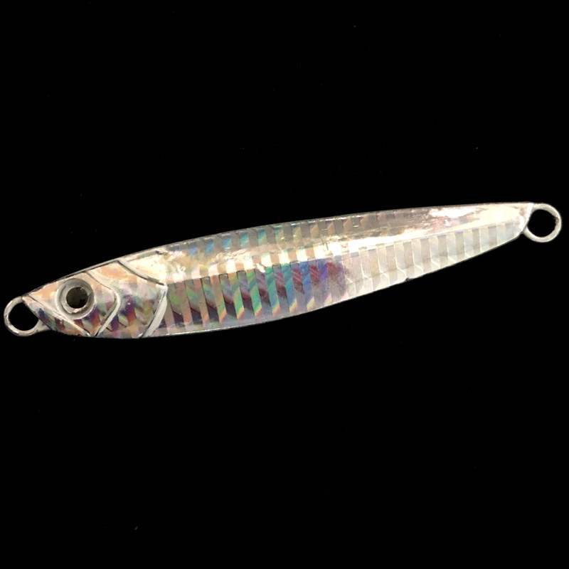 Wanya nueva orilla lanzando pequeña placa de hierro cebo falso lentejuelas Luya cebo de metal Placa de hierro cebo de plomo 60g Placa de hierro japonés