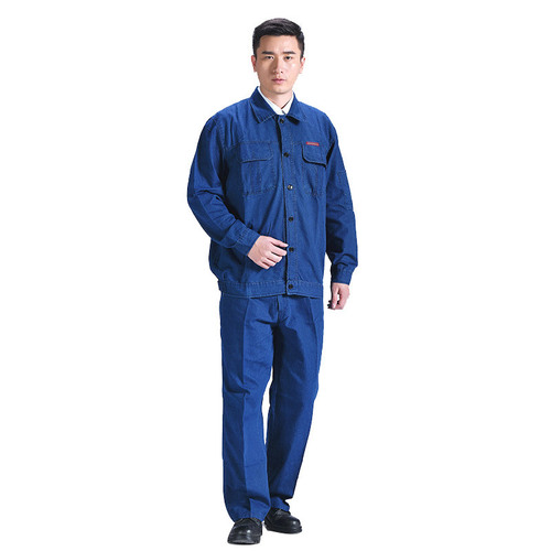 Wholesale summer work clothes thin denim men's long-sleeved car repair summer work clothes men's welding clothes