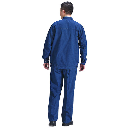 Wholesale summer work clothes thin denim men's long-sleeved car repair summer work clothes men's welding clothes